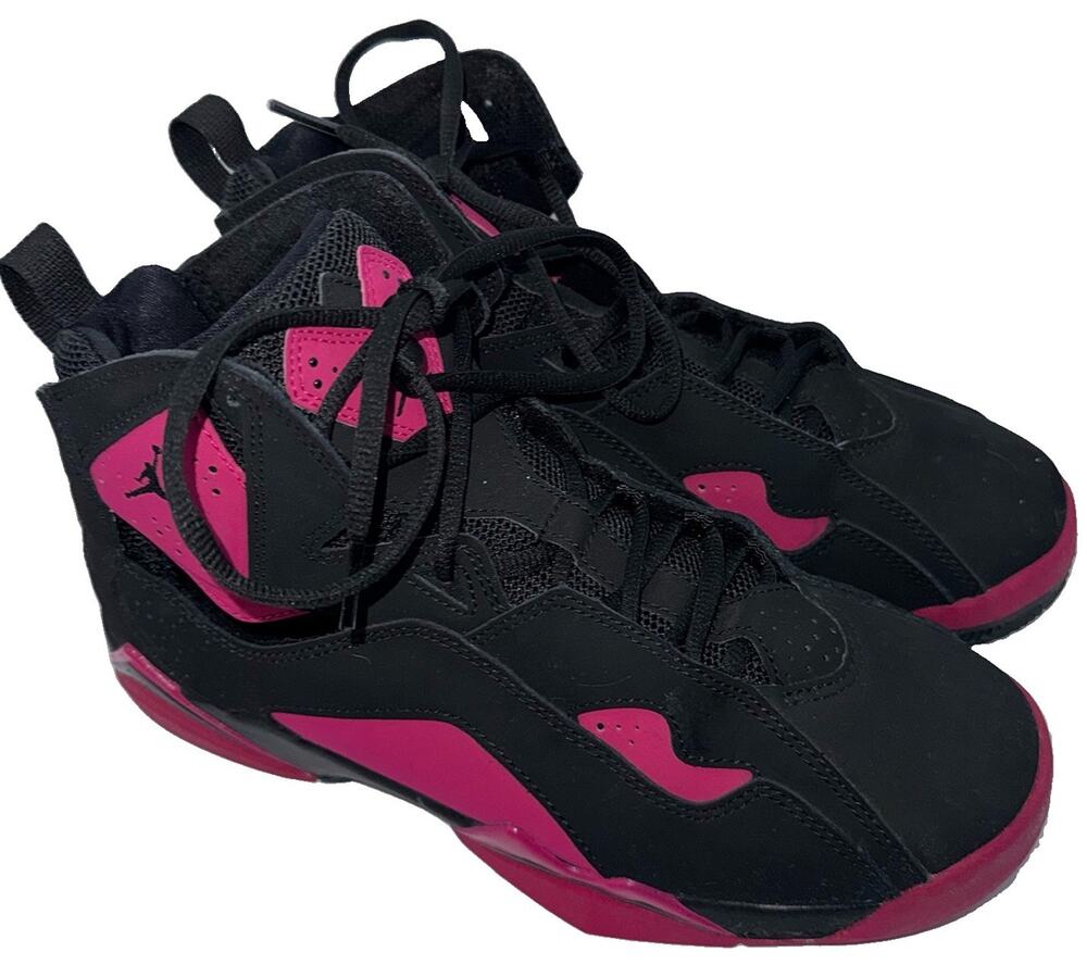 Nike Air Jordan True Flight GG Black Sport Fuchsia 7.5Y Pink 342774-006
